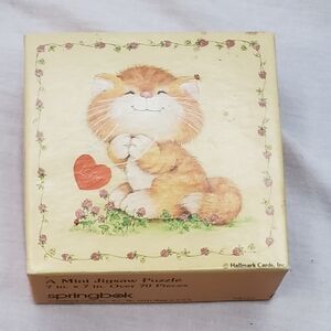 Vintage Springbok Orange Ginger Cat 70 Piece Puzzle Smitten Kitten 7 x 7